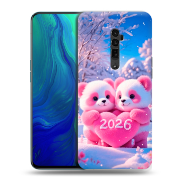 Пластиковый чехол на OPPO Reno 10x Zoom с принтом Новый год