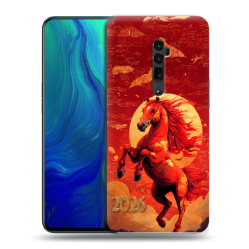 Пластиковый чехол на OPPO Reno 10x Zoom с принтом Новый год