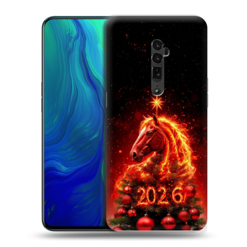 Пластиковый чехол на OPPO Reno 10x Zoom с принтом Новый год