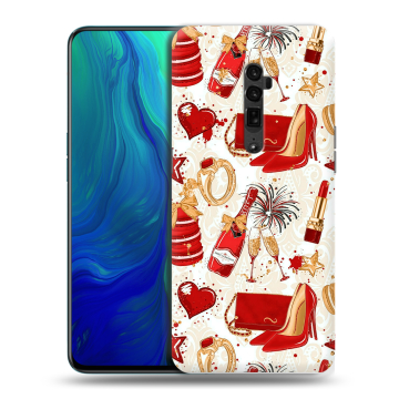 Пластиковый чехол на OPPO Reno 10x Zoom с принтом Новый год