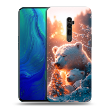 Пластиковый чехол на OPPO Reno 10x Zoom с принтом Новый год