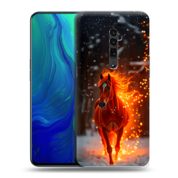 Пластиковый чехол на OPPO Reno 10x Zoom с принтом Новый год