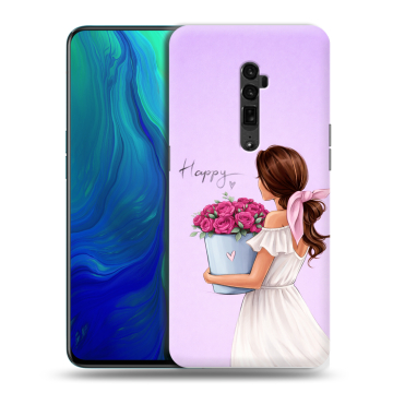 Пластиковый чехол на OPPO Reno 10x Zoom с принтом женский