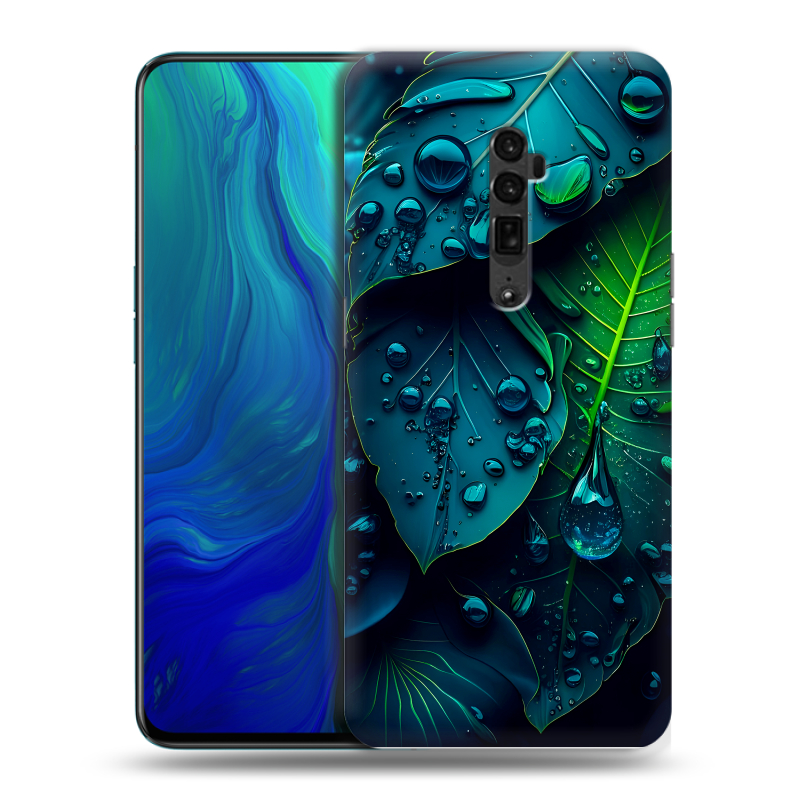 Пластиковый чехол на OPPO Reno 10x Zoom с принтом Листья Пластиковый чехол на OPPO Reno 10x Zoom с принтом Листья