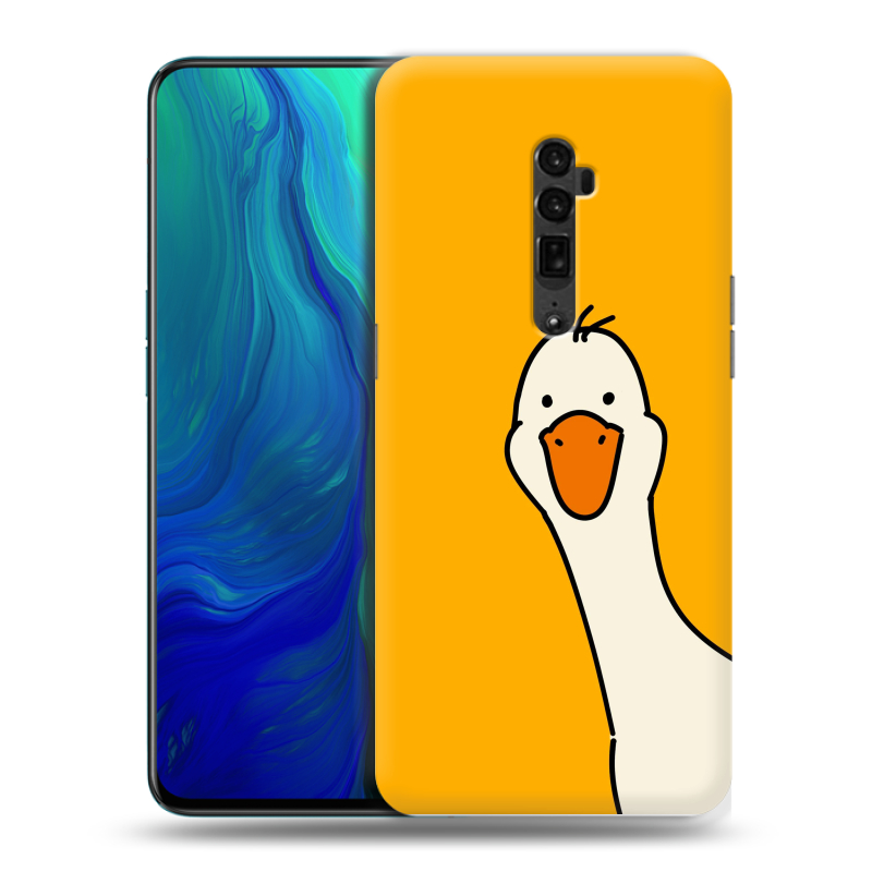 Пластиковый чехол на OPPO Reno 10x Zoom с принтом Утка Пластиковый чехол на OPPO Reno 10x Zoom с принтом Утка