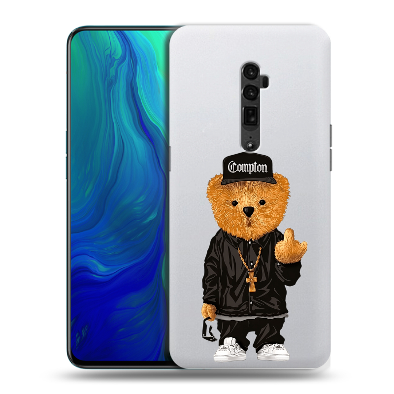 Пластиковый чехол на OPPO Reno 10x Zoom с принтом Мишка Пластиковый чехол на OPPO Reno 10x Zoom с принтом Мишка
