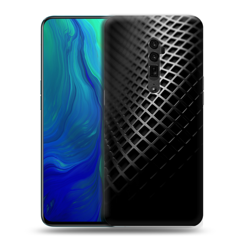Пластиковый чехол на OPPO Reno 10x Zoom с принтом Текстура металла Пластиковый чехол на OPPO Reno 10x Zoom с принтом Текстура металла