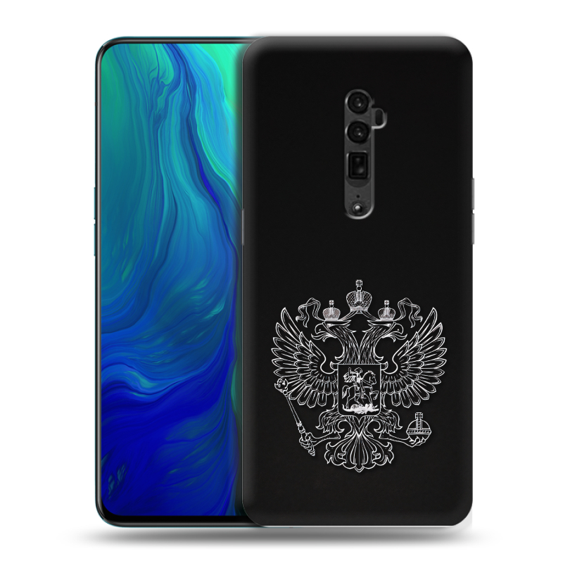 Пластиковый чехол на OPPO Reno 10x Zoom с принтом Герб России Пластиковый чехол на OPPO Reno 10x Zoom с принтом Герб России