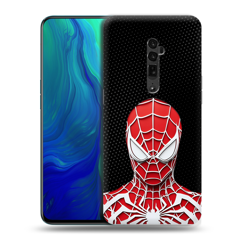 Пластиковый чехол на OPPO Reno 10x Zoom с принтом человек паук spiderman Пластиковый чехол на OPPO Reno 10x Zoom с принтом человек паук spiderman