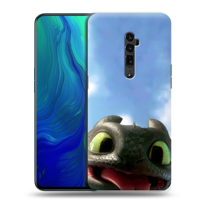 Пластиковый чехол на OPPO Reno 10x Zoom с принтом Как приручить дракона Пластиковый чехол на OPPO Reno 10x Zoom с принтом Как приручить дракона