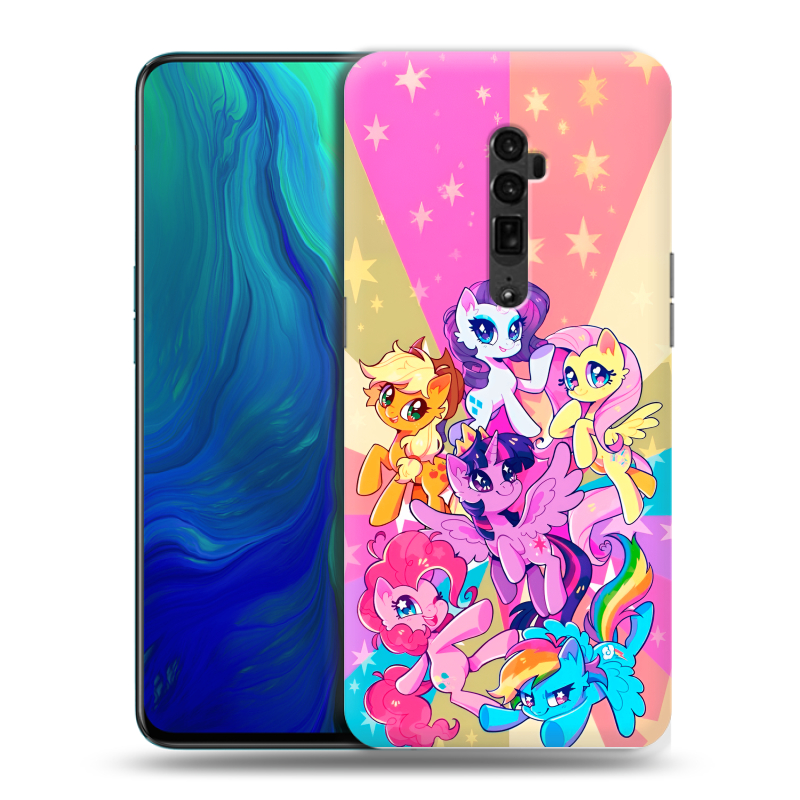 Пластиковый чехол на OPPO Reno 10x Zoom с принтом My little pony Дружба чудо Пластиковый чехол на OPPO Reno 10x Zoom с принтом My little pony Дружба чудо