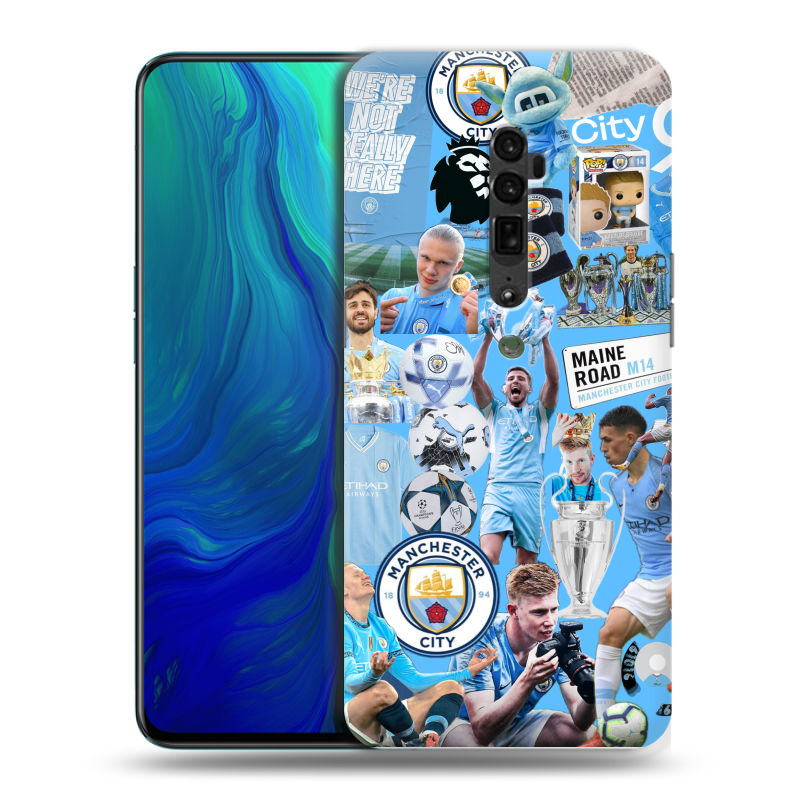 Пластиковый чехол на OPPO Reno 10x Zoom с принтом Man City Манчестер Сити Пластиковый чехол на OPPO Reno 10x Zoom с принтом Man City Манчестер Сити