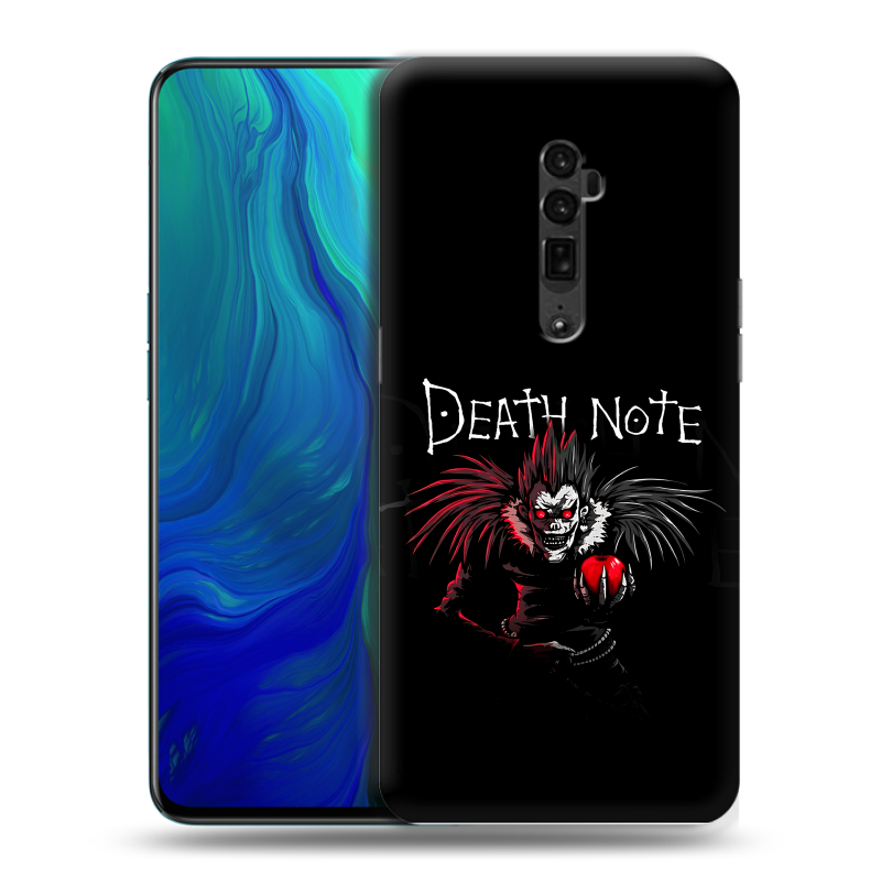 Пластиковый чехол на OPPO Reno 10x Zoom с принтом Death note Тетрадь смерти Пластиковый чехол на OPPO Reno 10x Zoom с принтом Death note Тетрадь смерти