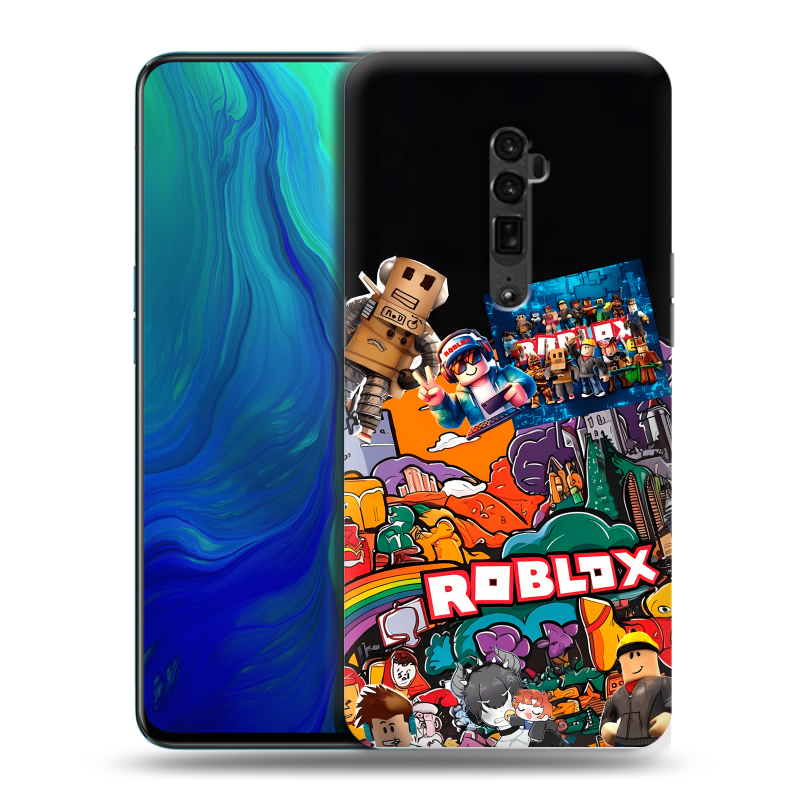 Пластиковый чехол на OPPO Reno 10x Zoom с принтом Roblox Роблокс Пластиковый чехол на OPPO Reno 10x Zoom с принтом Roblox Роблокс