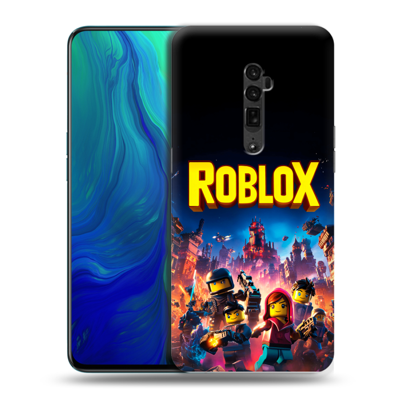 Пластиковый чехол на OPPO Reno 10x Zoom с принтом Roblox Роблокс Пластиковый чехол на OPPO Reno 10x Zoom с принтом Roblox Роблокс
