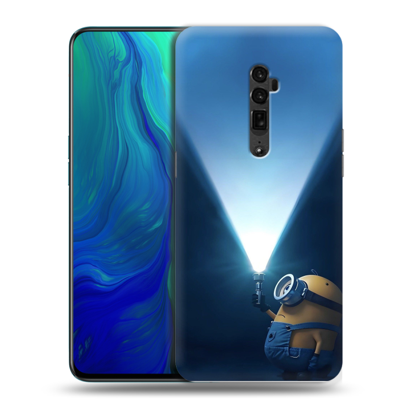 Пластиковый чехол на OPPO Reno 10x Zoom с принтом Миньоны Пластиковый чехол на OPPO Reno 10x Zoom с принтом Миньоны