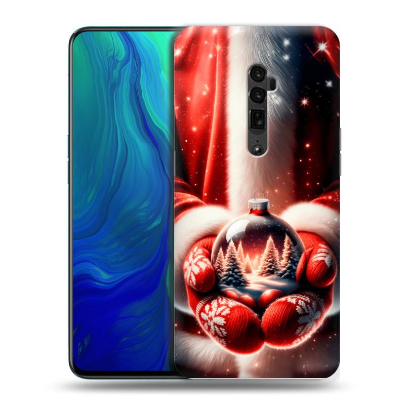 Пластиковый чехол на OPPO Reno 10x Zoom с принтом Новый год Пластиковый чехол на OPPO Reno 10x Zoom с принтом Новый год