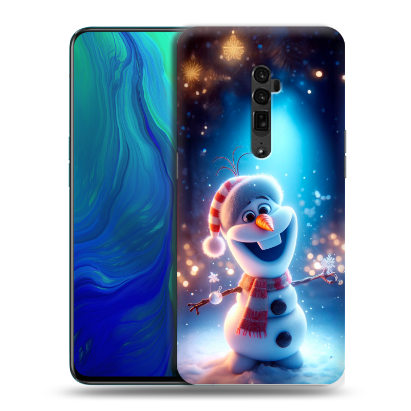 Пластиковый чехол на OPPO Reno 10x Zoom с принтом Новый год Пластиковый чехол на OPPO Reno 10x Zoom с принтом Новый год