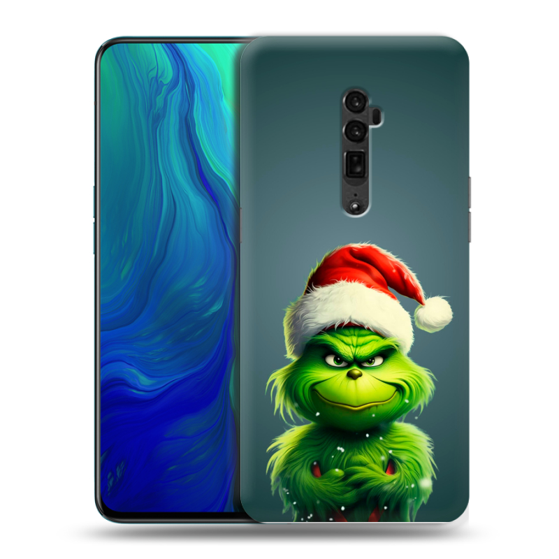 Пластиковый чехол на OPPO Reno 10x Zoom с принтом Новый год Пластиковый чехол на OPPO Reno 10x Zoom с принтом Новый год