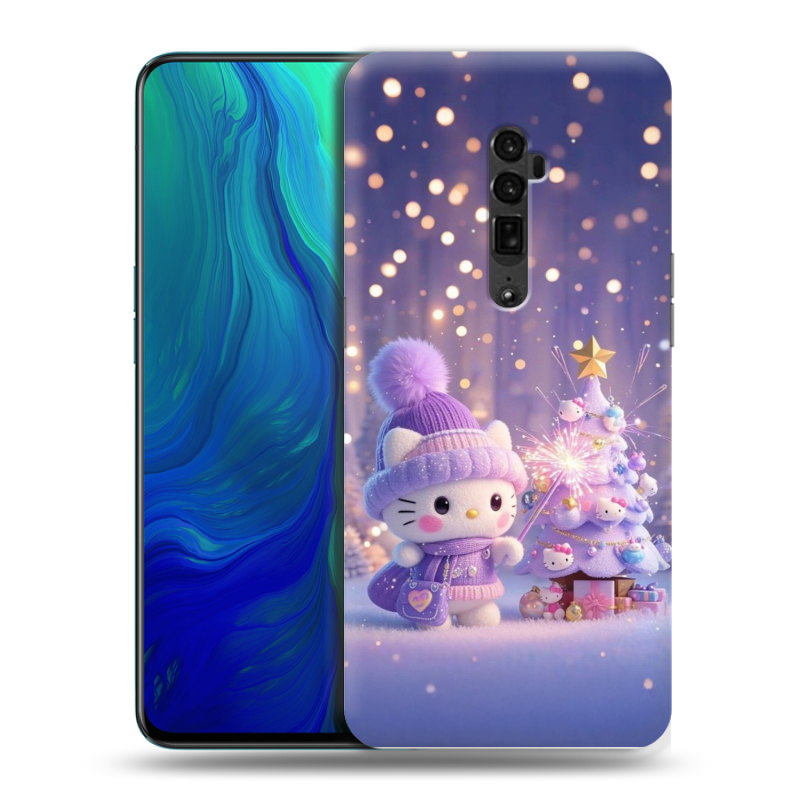 Пластиковый чехол на OPPO Reno 10x Zoom с принтом Новый год Пластиковый чехол на OPPO Reno 10x Zoom с принтом Новый год