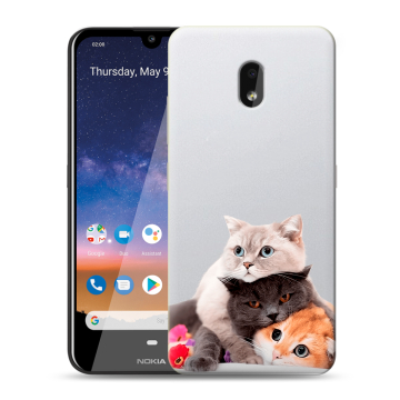 Силиконовый чехол на Nokia 2.2 с принтом Кошки