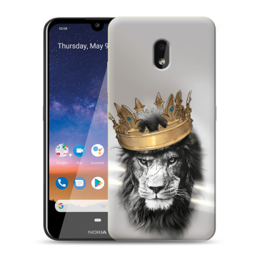 Силиконовый чехол на Nokia 2.2 с принтом Лев с короной