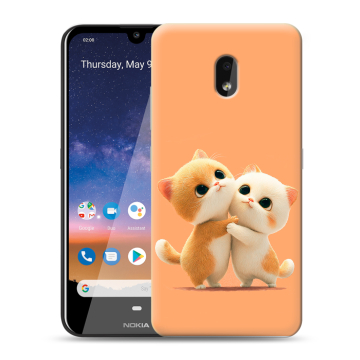 Силиконовый чехол на Nokia 2.2 с принтом Милые котики