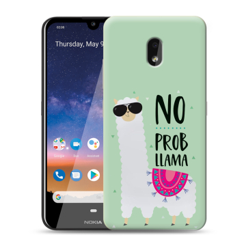 Силиконовый чехол на Nokia 2.2 с принтом Лама