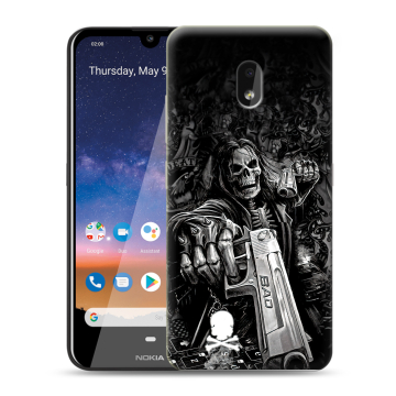 Силиконовый чехол на Nokia 2.2 с принтом Скелет