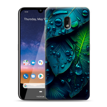 Силиконовый чехол на Nokia 2.2 с принтом Листья
