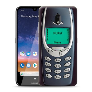 Силиконовый чехол на Nokia 2.2 с принтом Старый телефон Силиконовый чехол на Nokia 2.2 с принтом Старый телефон