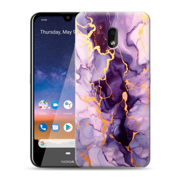 Силиконовый чехол на Nokia 2.2 с принтом Мрамор