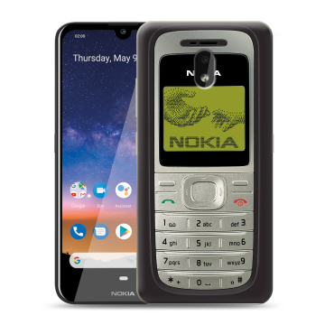Силиконовый чехол на Nokia 2.2 с принтом Ретро Нокия