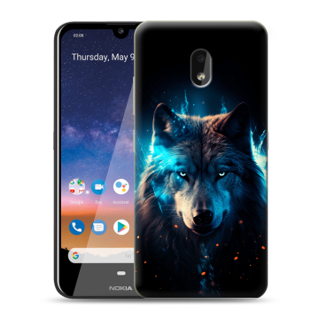 Силиконовый чехол на Nokia 2.2 с принтом Волк ночной