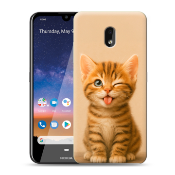 Силиконовый чехол на Nokia 2.2 с принтом котенок Силиконовый чехол на Nokia 2.2 с принтом котенок