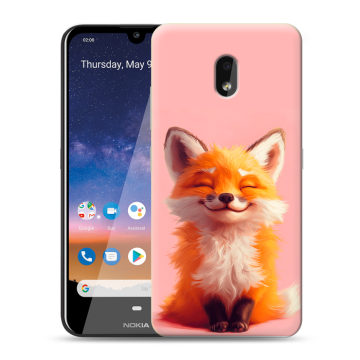Силиконовый чехол на Nokia 2.2 с принтом милая лиса