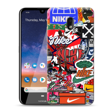 Силиконовый чехол на Nokia 2.2 с принтом Найк Nike яркий Силиконовый чехол на Nokia 2.2 с принтом Найк Nike яркий