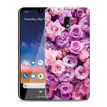 Силиконовый чехол на Nokia 2.2 с принтом лавандовые розы