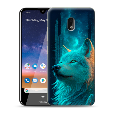 Силиконовый чехол на Nokia 2.2 с принтом бабочки саккура Силиконовый чехол на Nokia 2.2 с принтом бабочки саккура