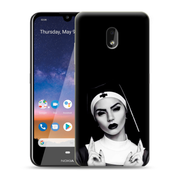 Силиконовый чехол на Nokia 2.2 с принтом монашка Силиконовый чехол на Nokia 2.2 с принтом монашка