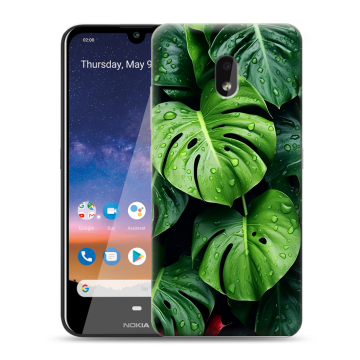 Силиконовый чехол на Nokia 2.2 с принтом Листья Силиконовый чехол на Nokia 2.2 с принтом Листья