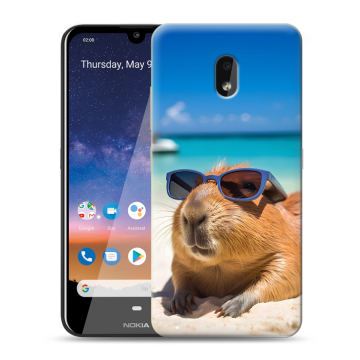 Силиконовый чехол на Nokia 2.2 с принтом Капибара Силиконовый чехол на Nokia 2.2 с принтом Капибара