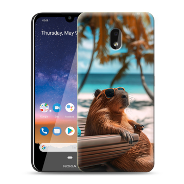 Силиконовый чехол на Nokia 2.2 с принтом Капибара Силиконовый чехол на Nokia 2.2 с принтом Капибара