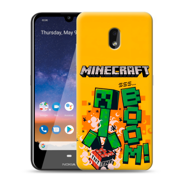 Силиконовый чехол на Nokia 2.2 с принтом Майнкрафт Minecraft Силиконовый чехол на Nokia 2.2 с принтом Майнкрафт Minecraft