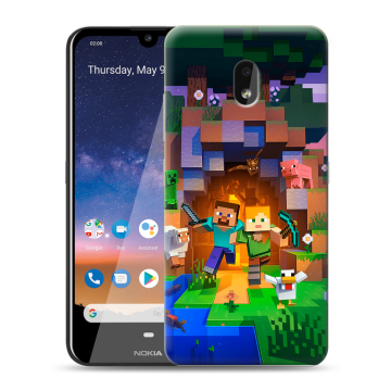 Силиконовый чехол на Nokia 2.2 с принтом Майнкрафт Minecraft Силиконовый чехол на Nokia 2.2 с принтом Майнкрафт Minecraft