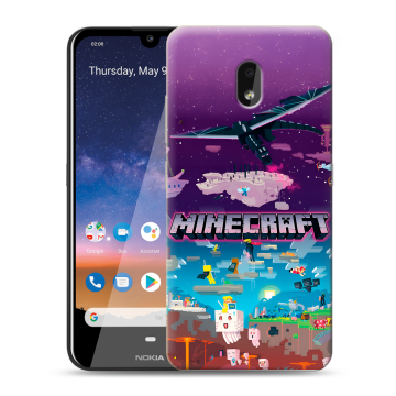 Силиконовый чехол на Nokia 2.2 с принтом Майнкрафт Minecraft Силиконовый чехол на Nokia 2.2 с принтом Майнкрафт Minecraft