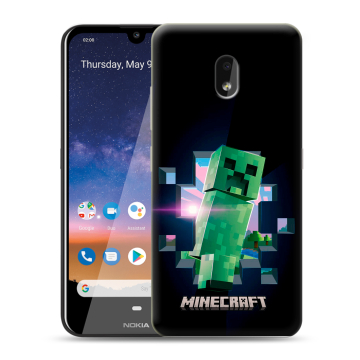 Силиконовый чехол на Nokia 2.2 с принтом Майнкрафт Minecraft Силиконовый чехол на Nokia 2.2 с принтом Майнкрафт Minecraft