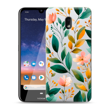 Силиконовый чехол на Nokia 2.2 с принтом Цветы паттерн
