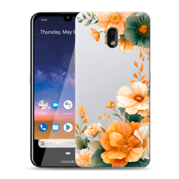 Силиконовый чехол на Nokia 2.2 с принтом Цветы принт