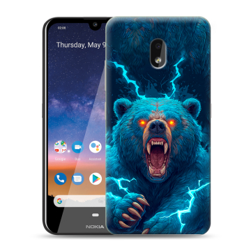 Силиконовый чехол на Nokia 2.2 с принтом Медведь